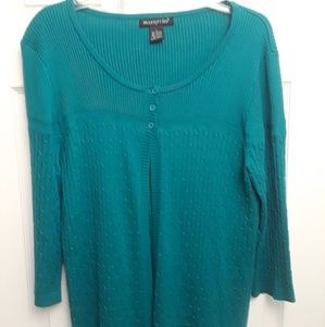Teal Cardigan Sweater